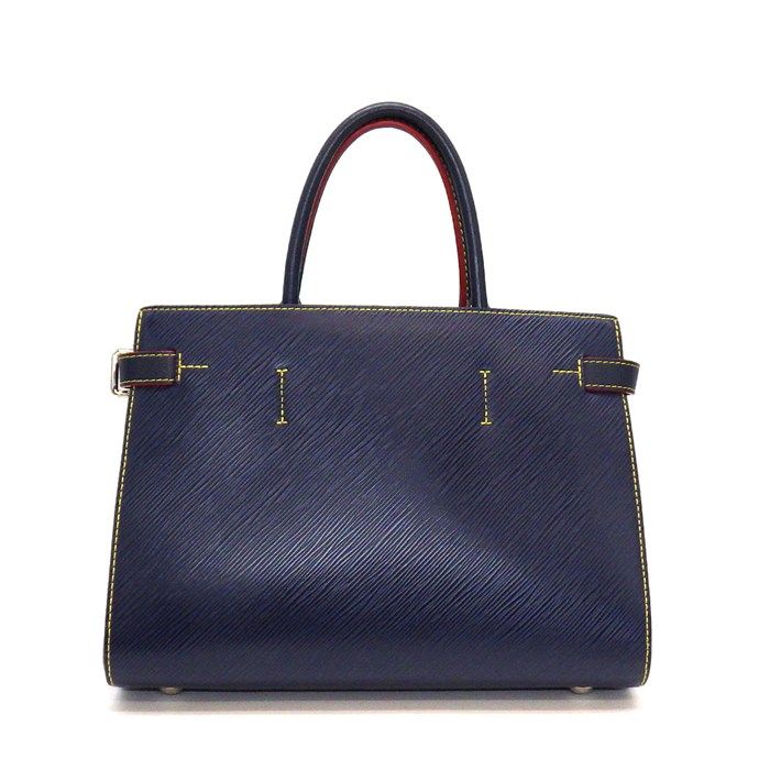 Louis Vuitton Handbag Twist Tote Andigo Blue Red Epi Leather Silver — view 2