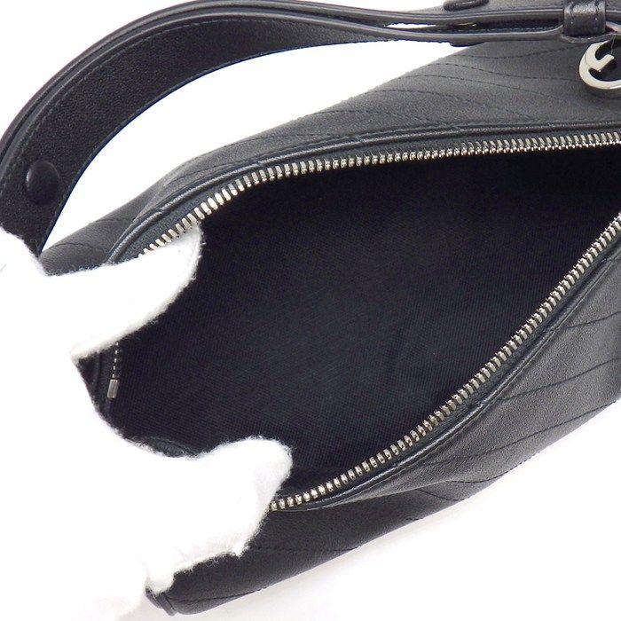 Gucci Shoulder Bag Blanc Di Small Aacpy Leather Cotton Silver — view 5