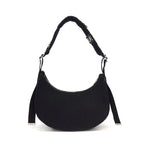 Celine Shoulder Bag Ava Trekking Black Canvas Silver — view 2