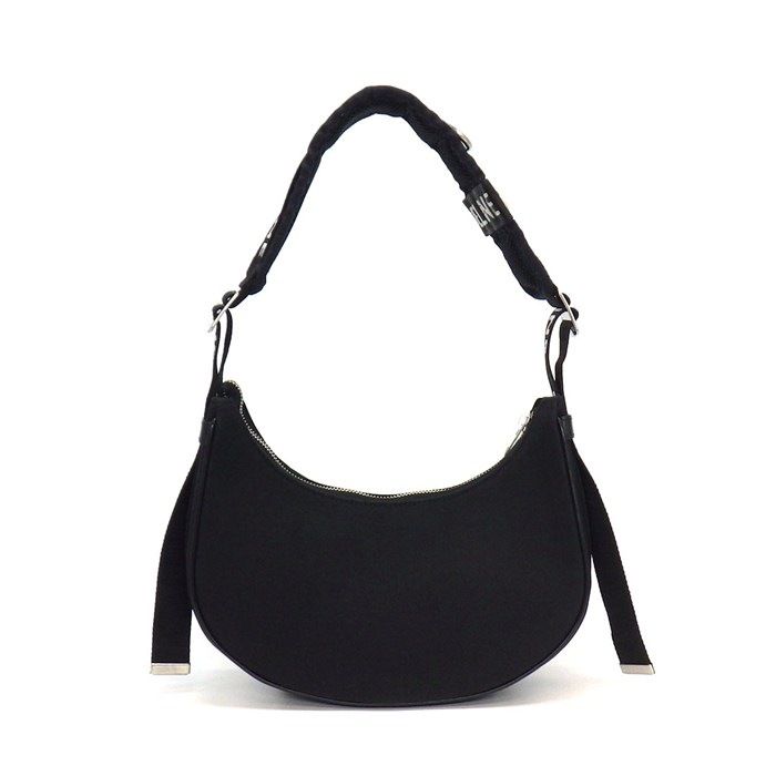 Celine Shoulder Bag Ava Trekking Black Canvas Silver — view 2