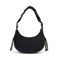 Celine Shoulder Bag Ava Trekking Black Canvas Silver