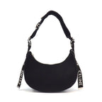 Celine Shoulder Bag Ava Trekking Black Canvas Silver