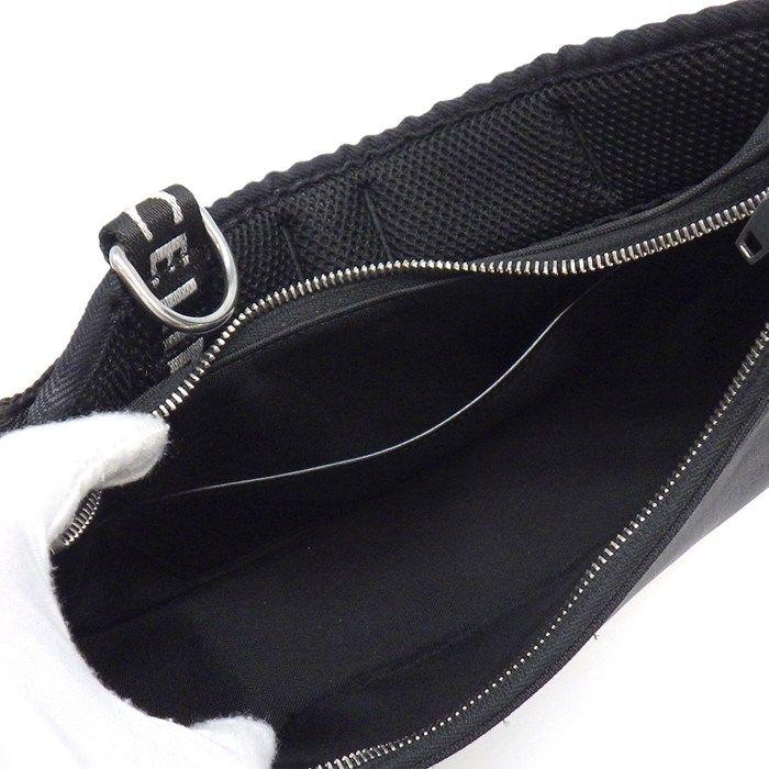 Celine Shoulder Bag Ava Trekking Black Canvas Silver — view 6