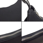 Celine Shoulder Bag Ava Trekking Black Canvas Silver — view 8