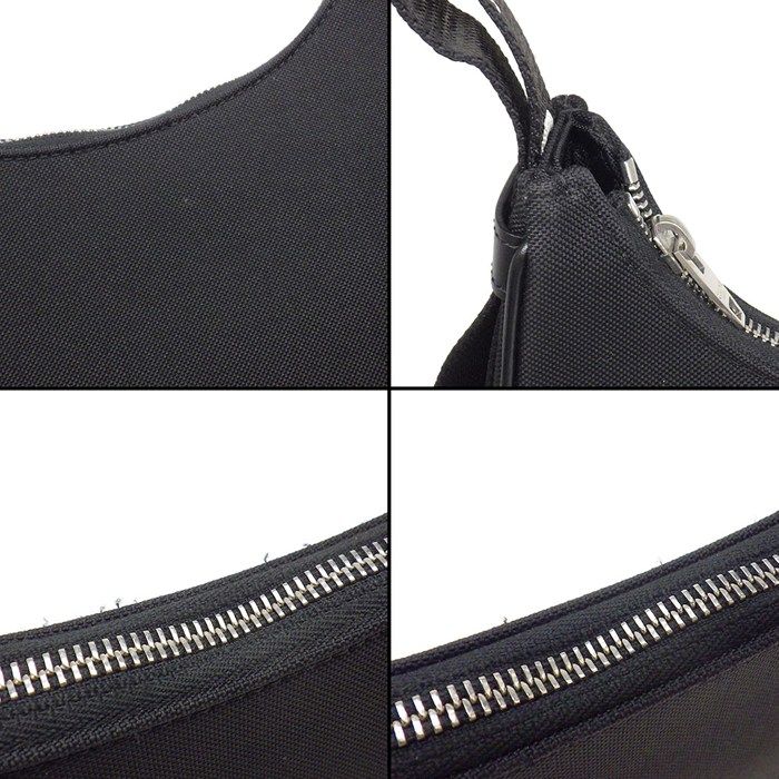 Celine Shoulder Bag Ava Trekking Black Canvas Silver — view 8