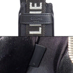 Celine Shoulder Bag Ava Trekking Black Canvas Silver — view 7