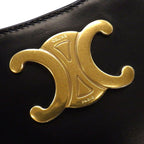Celine Shoulder Bag Tiri Black Shiny Calfskin Gold — view 8