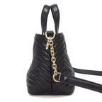 Gucci Shoulder Bag GG Marmont Small Tote Black Lambskin Leather Gold — view 3
