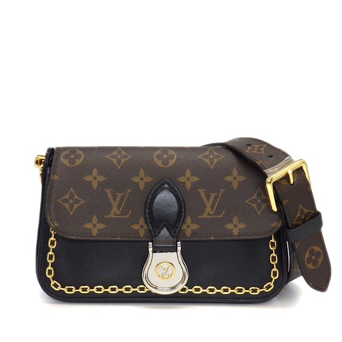 Louis Vuitton Shoulder Bag Neo Sun Cloud Monogram Canvas Black Leather