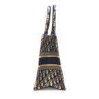 Dior Tote Book Ecru White Oblique Embroidery — view 3