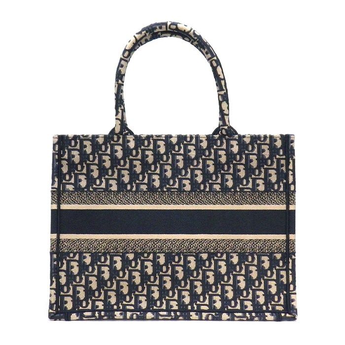 Dior Tote Book Ecru White Oblique Embroidery — view 2