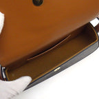 Celine Shoulder Bag Clutch Tab Tan Triomphe Canvas Calfskin Gold — view 5