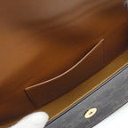 Celine Shoulder Bag Clutch Tab Tan Triomphe Canvas Calfskin Gold — view 6