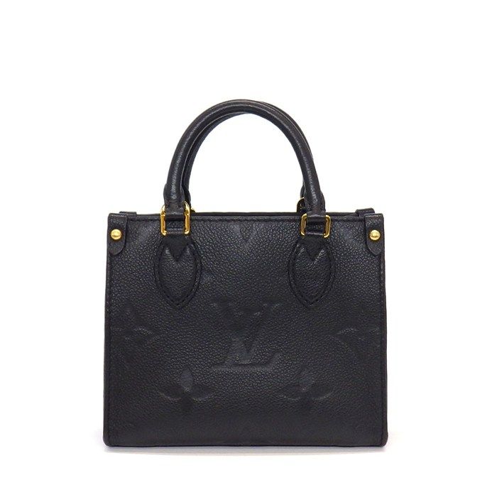 Louis Vuitton Handbag On The Go BB Black Monogram Empreinte Leather Gold — view 2