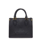 Louis Vuitton Handbag On The Go BB Black Monogram Empreinte Leather Gold — view 2