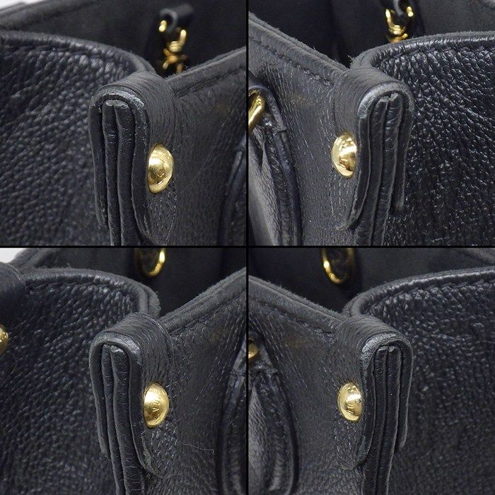 Louis Vuitton Handbag On The Go BB Black Monogram Empreinte Leather Gold — view 8