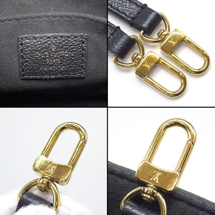 Louis Vuitton Handbag On The Go BB Black Monogram Empreinte Leather Gold — view 6