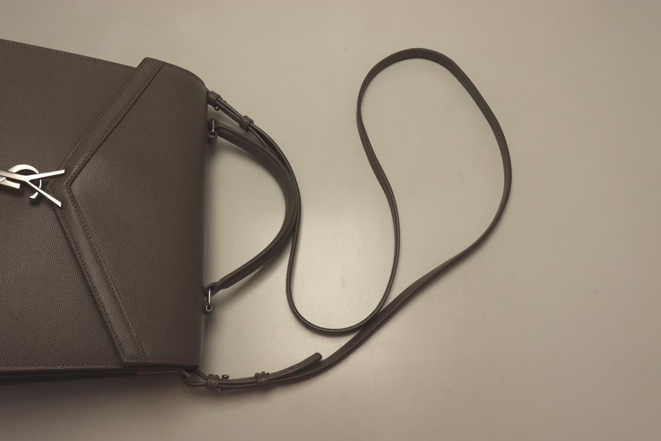 Saint Laurent Gray Leather Cassandra 2-Way Shoulder — view 6