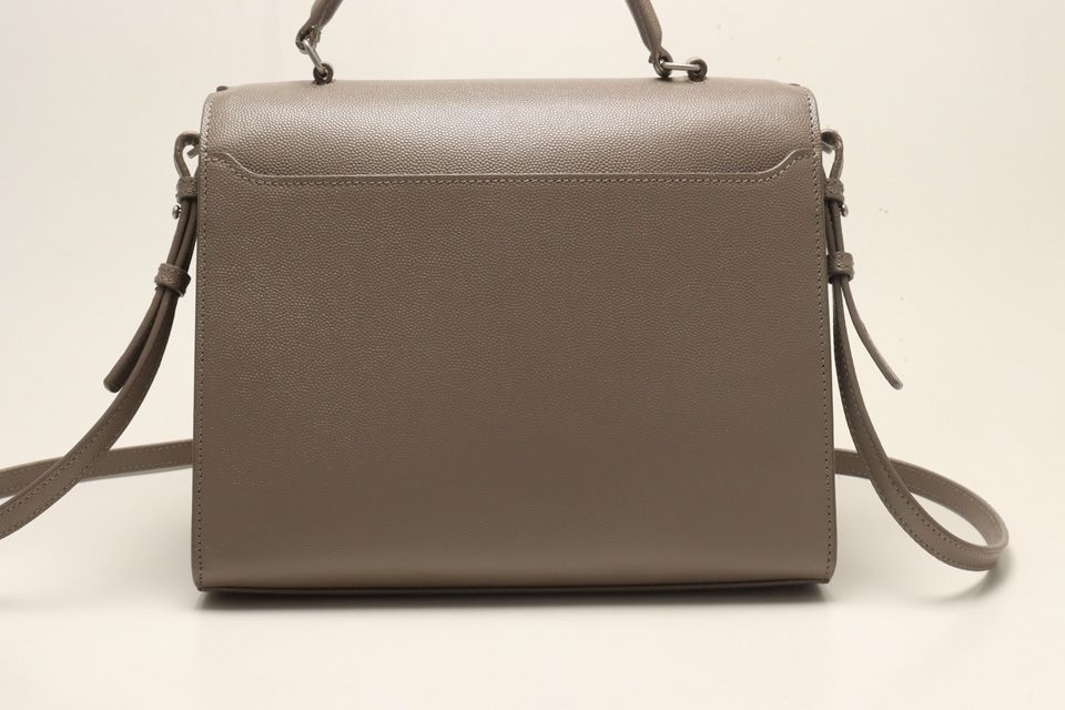 Saint Laurent Gray Leather Cassandra 2-Way Shoulder — view 2