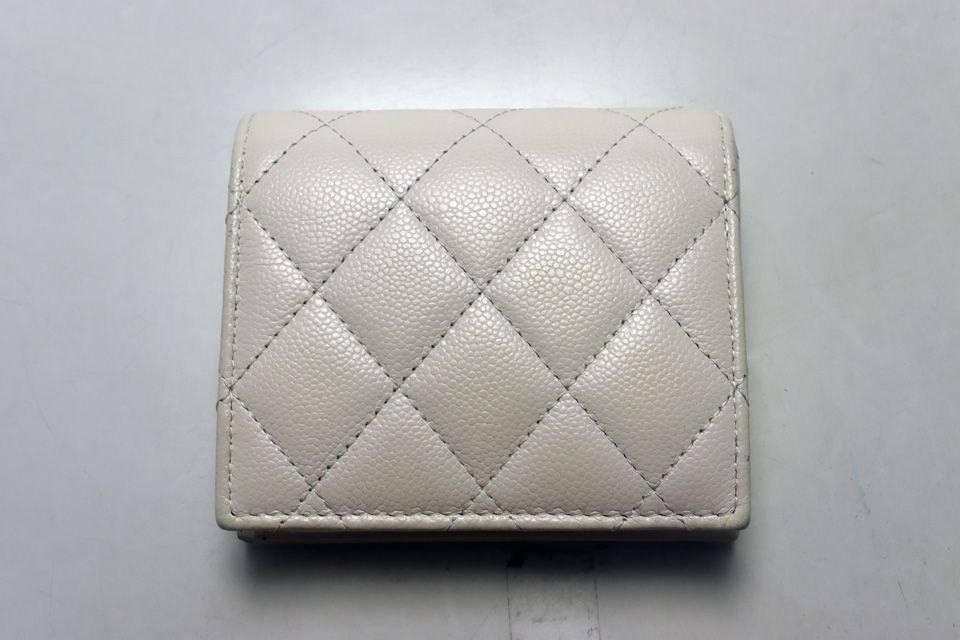 Chanel Caviar Leather Quilted Trifold Wallet — view 2