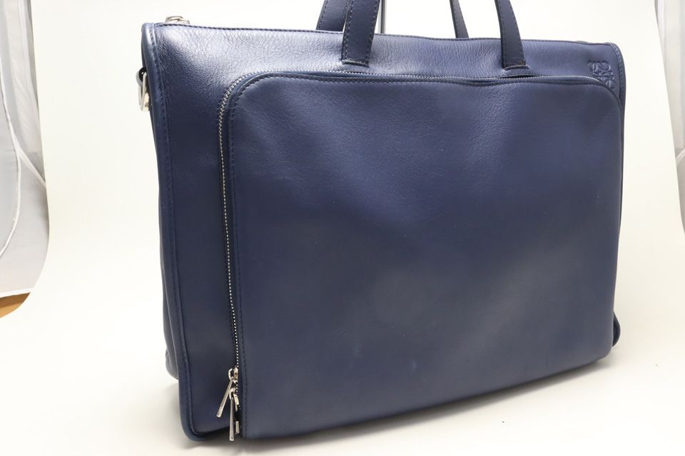 Loewe Anagram Leather Business Briefcase — view 4