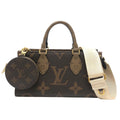 Louis Vuitton Handbag On The Go East West Monogram Canvas Black