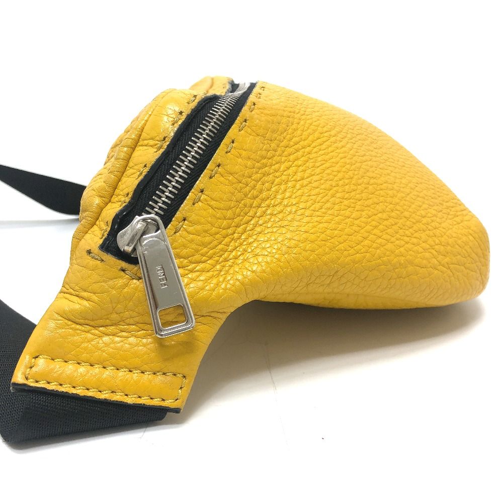 Fendi Waist Bag Selleria Crossbody Leather Yellow — view 2