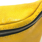 Fendi Waist Bag Selleria Crossbody Leather Yellow — view 7