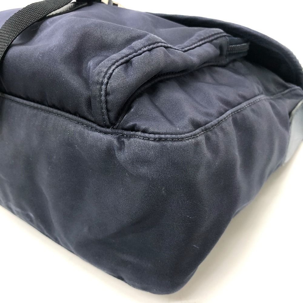 Prada Shoulder Bag Triangle Nylon Navy — view 6