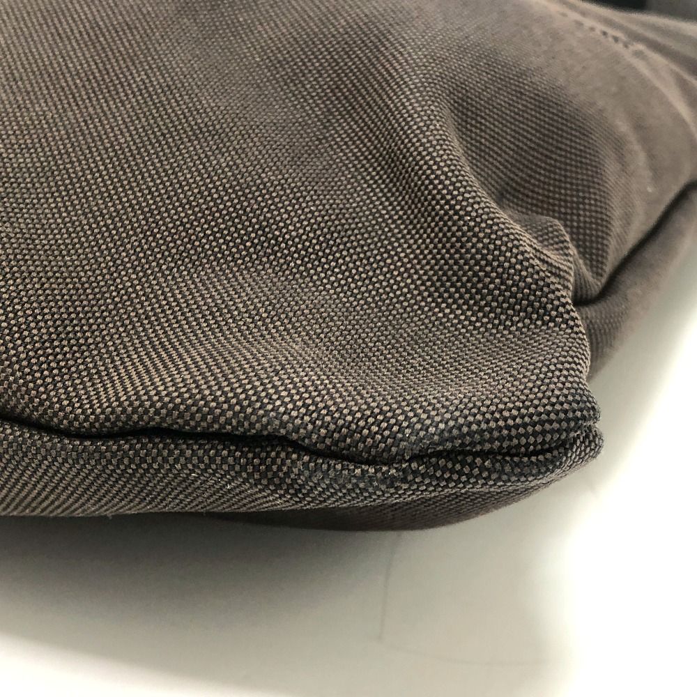 Prada Shoulder Bag Logo Jacquard Canvas Brown — view 6