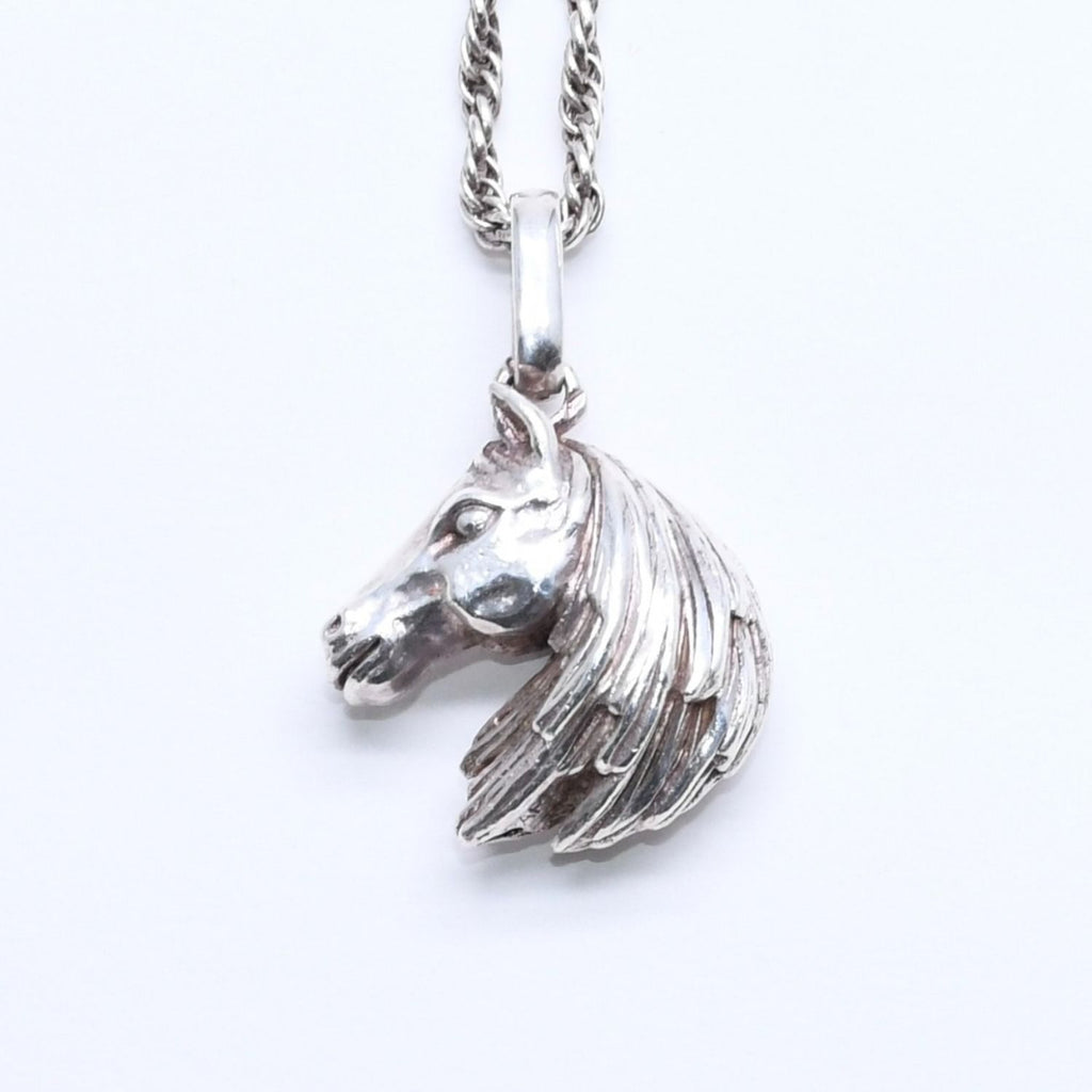Hermes Horse Head Pendant Chain 925 Sterling Silver — view 2