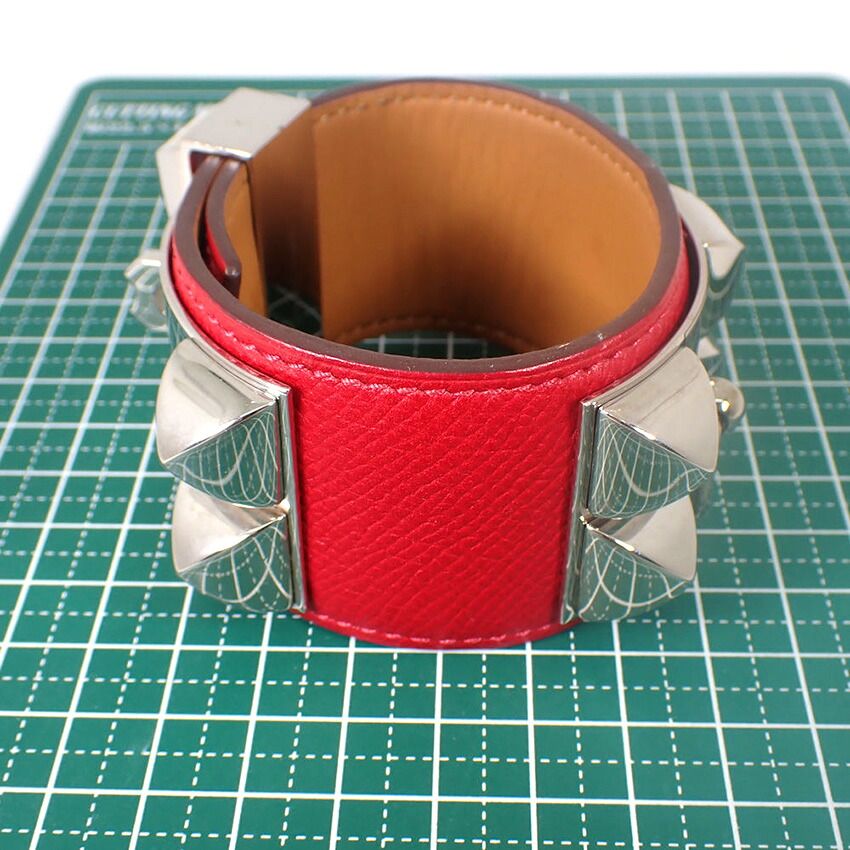 Hermes Collier de Chien Leather Bangle Bracelet — view 7