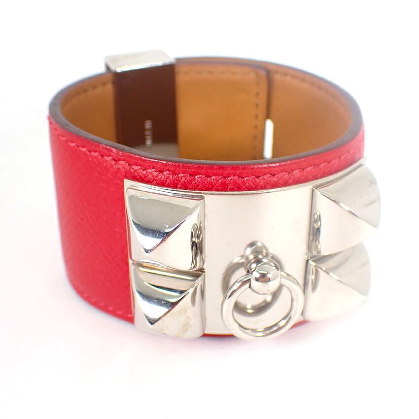 Hermes Collier de Chien Leather Bangle Bracelet — view 2