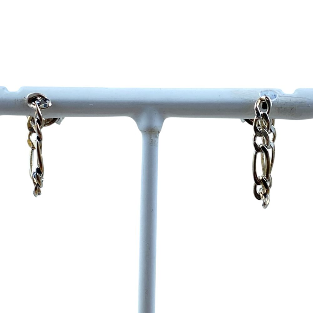 Bottega Veneta Chain Hoop Earrings Silver Daily