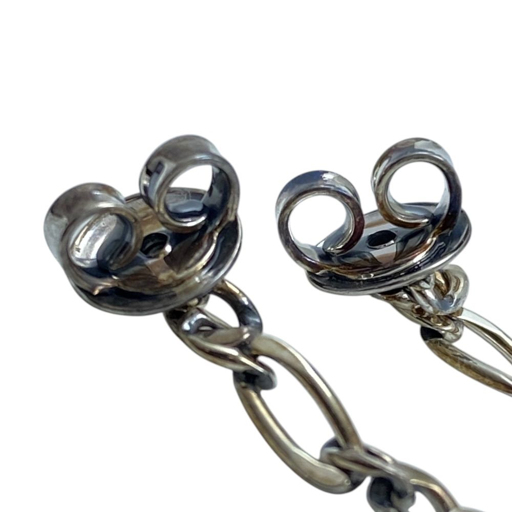 Bottega Veneta Chain Hoop Earrings Silver Daily — view 5