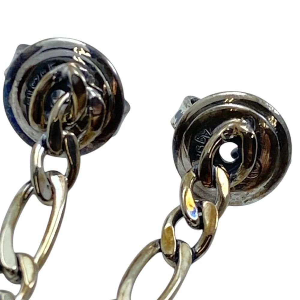 Bottega Veneta Chain Hoop Earrings Silver Daily — view 7