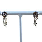 Bottega Veneta Chain Hoop Earrings Silver Daily — view 3