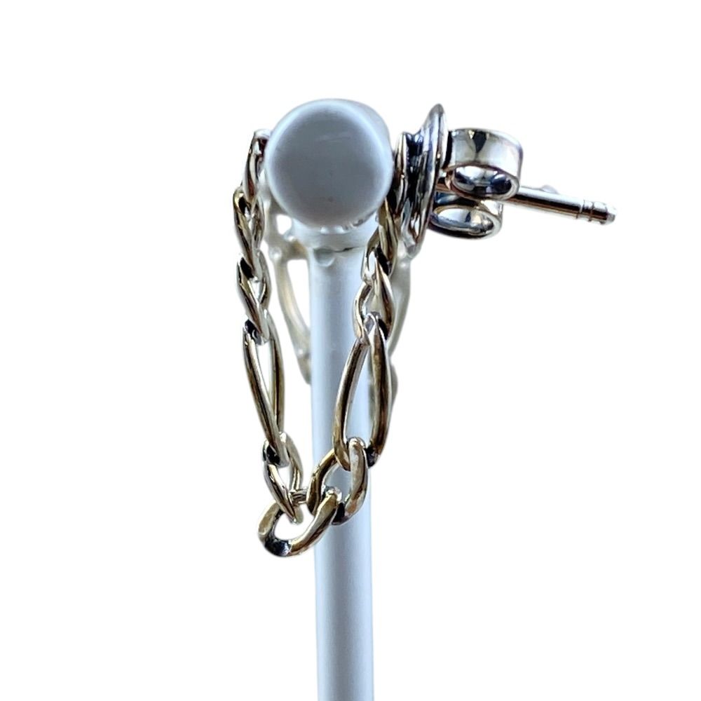 Bottega Veneta Chain Hoop Earrings Silver Daily — view 2