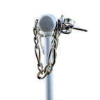Bottega Veneta Chain Hoop Earrings Silver Daily — view 2