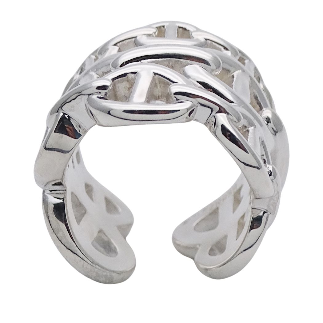 Hermes Ring Chaine D'ancre GM Silver 50 Polished — view 3