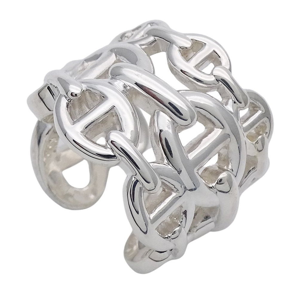Hermes Ring Chaine D'ancre GM Silver 50 Polished — view 4