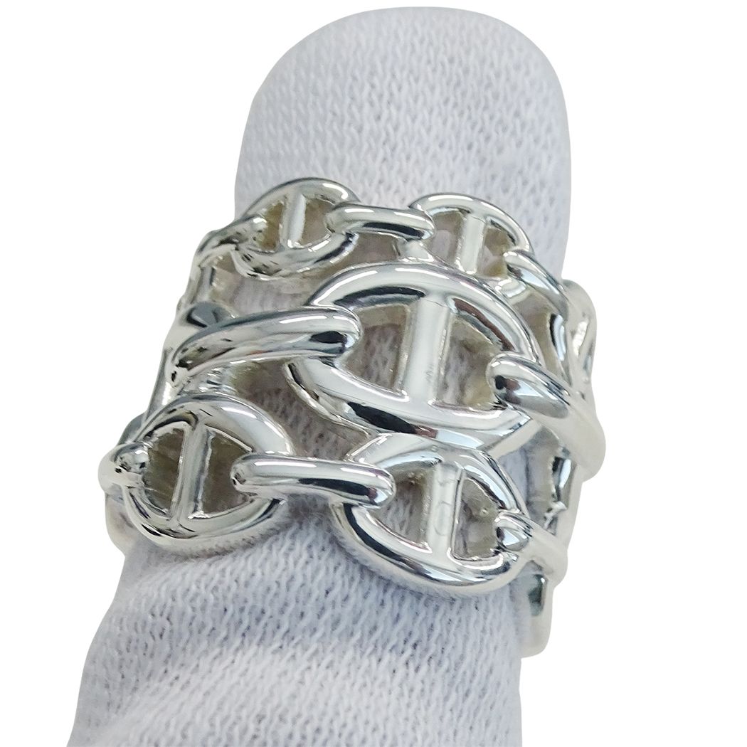 Hermes Ring Chaine D'ancre GM Silver 50 Polished — view 7