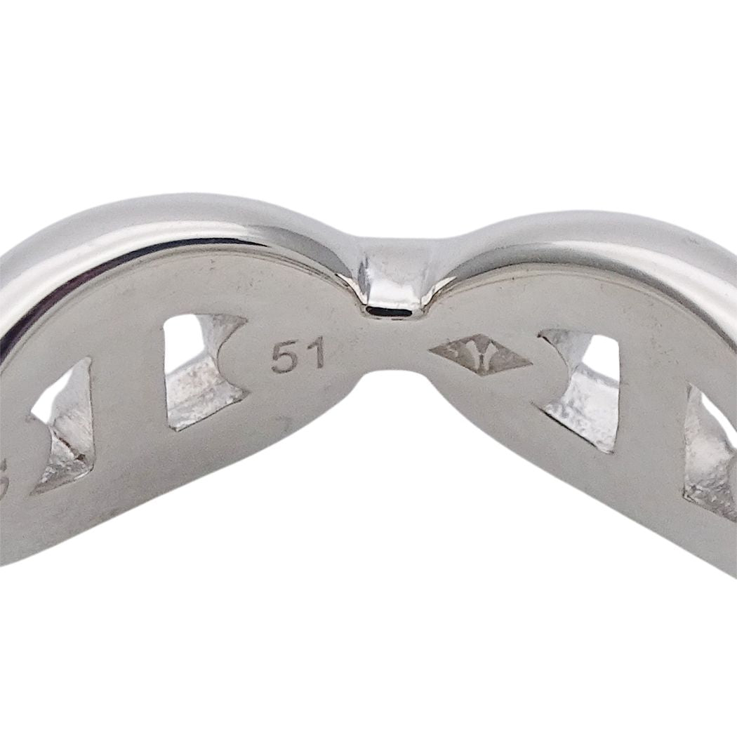 Hermes Ring Chaine D'ancre Silver 51 Polished — view 6