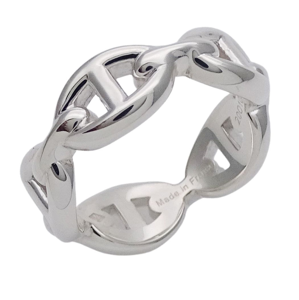 Hermes Ring Chaine D'ancre Silver 51 Polished