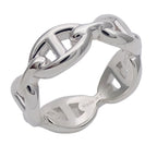 Hermes Ring Chaine D'ancre Silver 51 Polished