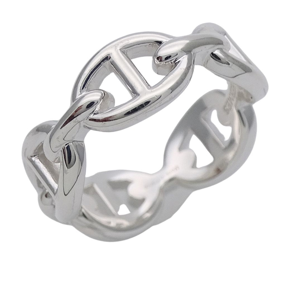 Hermes Ring Chaine D'ancre Silver 54 Polished