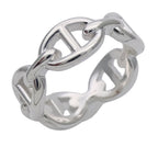 Hermes Ring Chaine D'ancre Silver 54 Polished