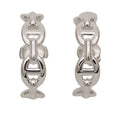 Hermes Earrings Chaine D'ancre Silver Polished