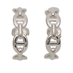 Hermes Earrings Chaine D'ancre Silver Polished