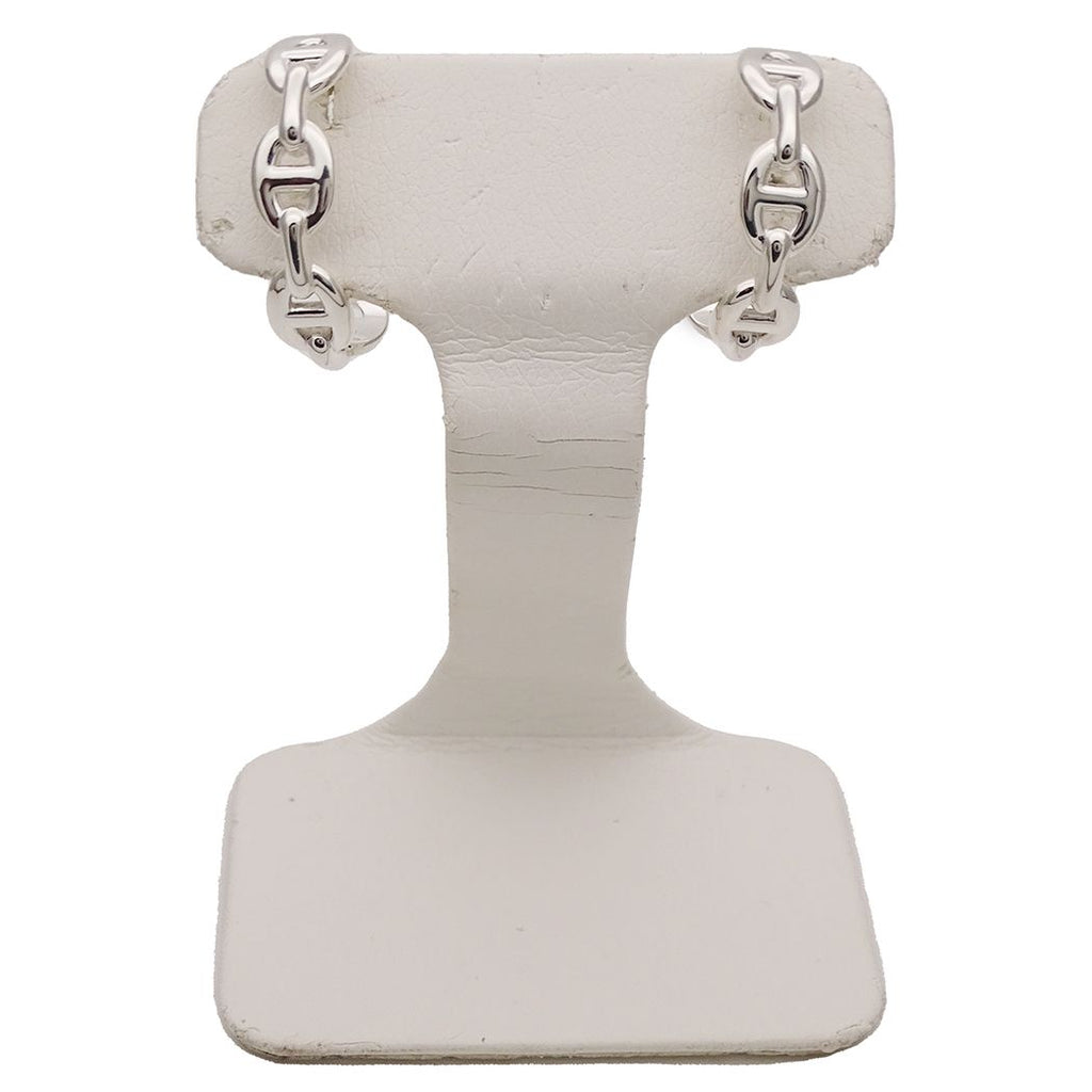 Hermes Earrings Chaine D'ancre Silver Polished — view 2